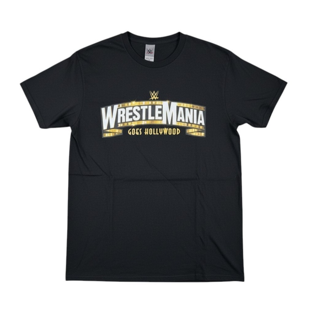Vintage WWE WrestleMania "Goes Hollywood" T-Shirt Black Size Medium - Picture 1 of 7